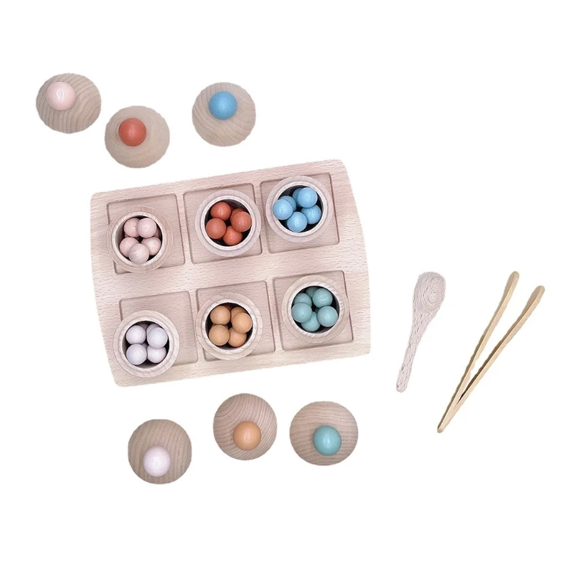 

Уникальные радужные бусины, искусственная деревянная игрушка для малышей, мультиплеерская игра PK QX2D