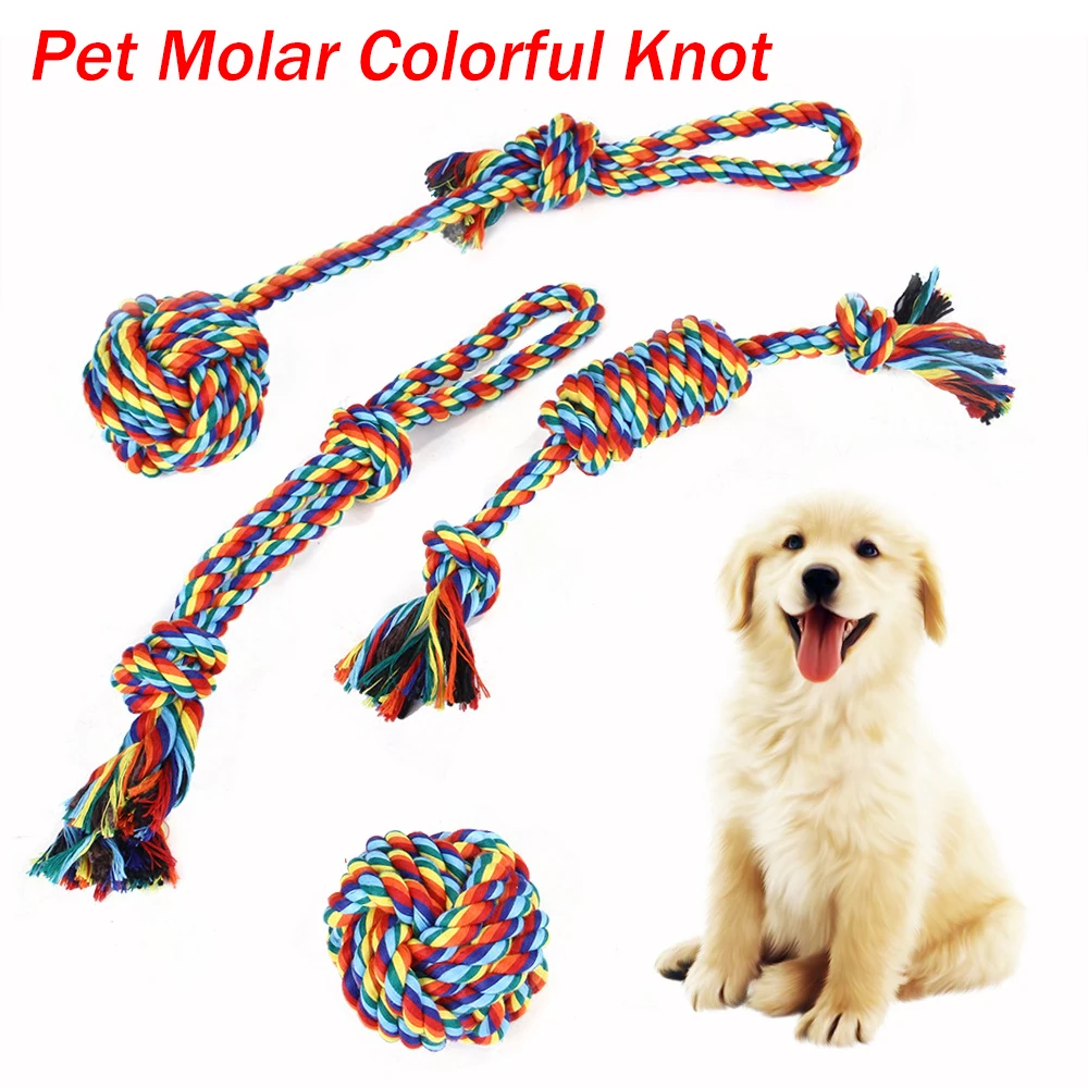 

4pcs/Set Creative Dog Toys Design Rope Cat Toys Interactive Multiple Shapes Teeth Cleaning Pet Toy Accessories Dog Supplies