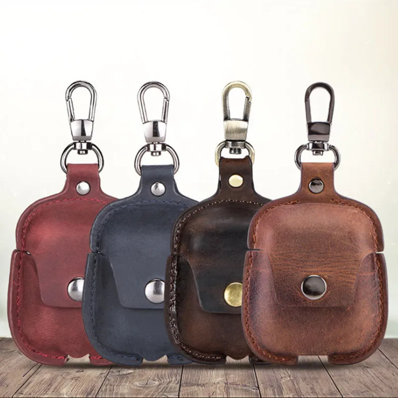 Чехол-бумажник для ключей из натуральной кожи AirPods Pro защитный чехол воловьей