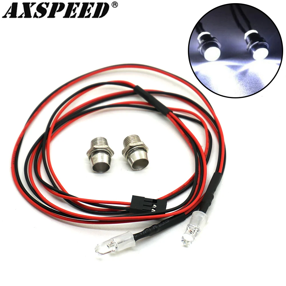 AXSPEED радиоуправляемая модель автомобиля, светодиодный 2 светодиода, фотополоса 3-7 в для 1/10 RC Rock Crawler Axial SCX10 Wraith TRX4 TRX6 D90 Tamiya