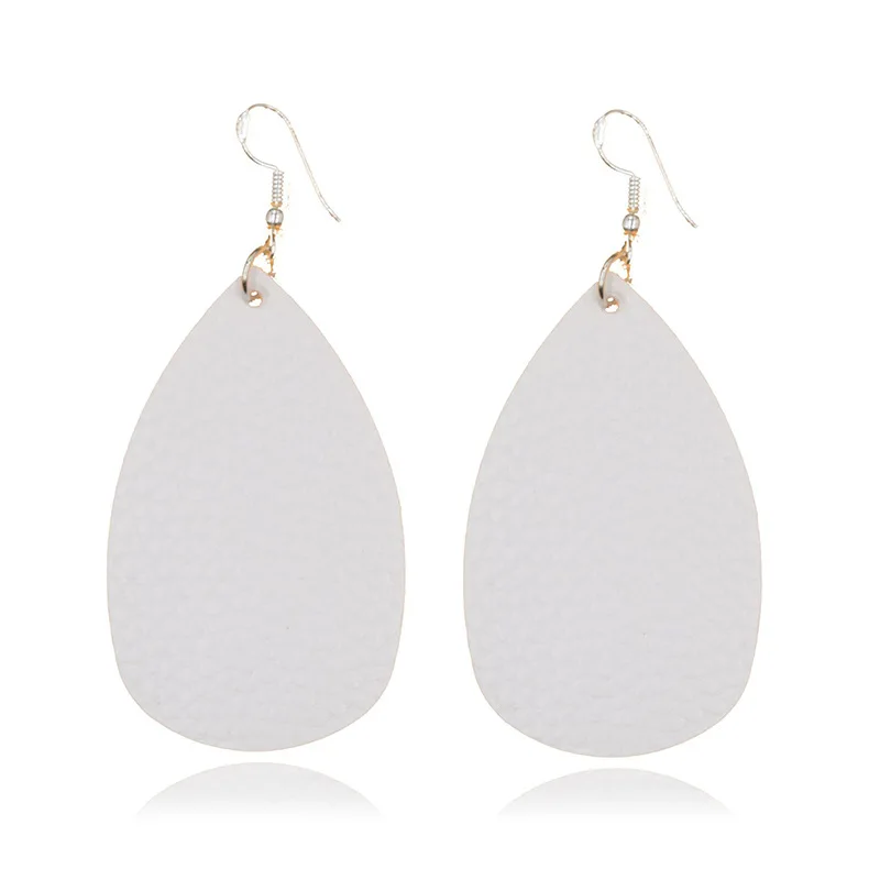 

8Pairs Faux Leather Leaf Leather Stud Lightweight Earrings Antique Looking Teardrop Dangle Handmade Earrings For Women Girls
