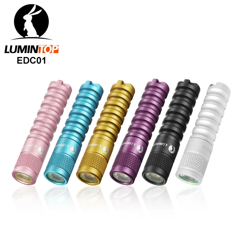Люминесцентный мини-фонарик EDC01 Osram Led Max 120 люменов черный цветной брелок Карманный фонарь