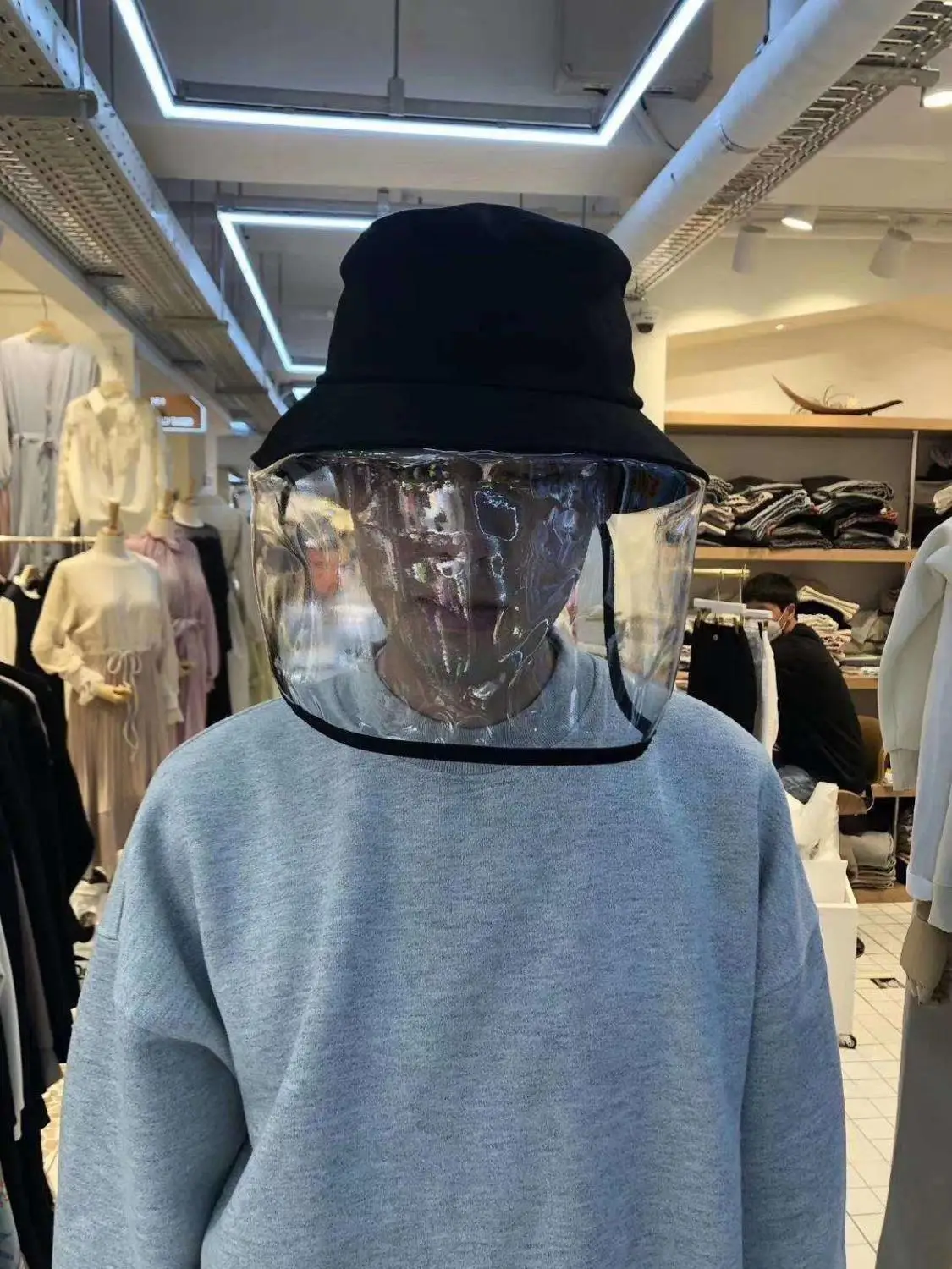 

New Anti-Fog Large Canopy Hat Prevention Saliva Fisherman Hat Men Women Protective Hat Eye Protection Face Cover Cap