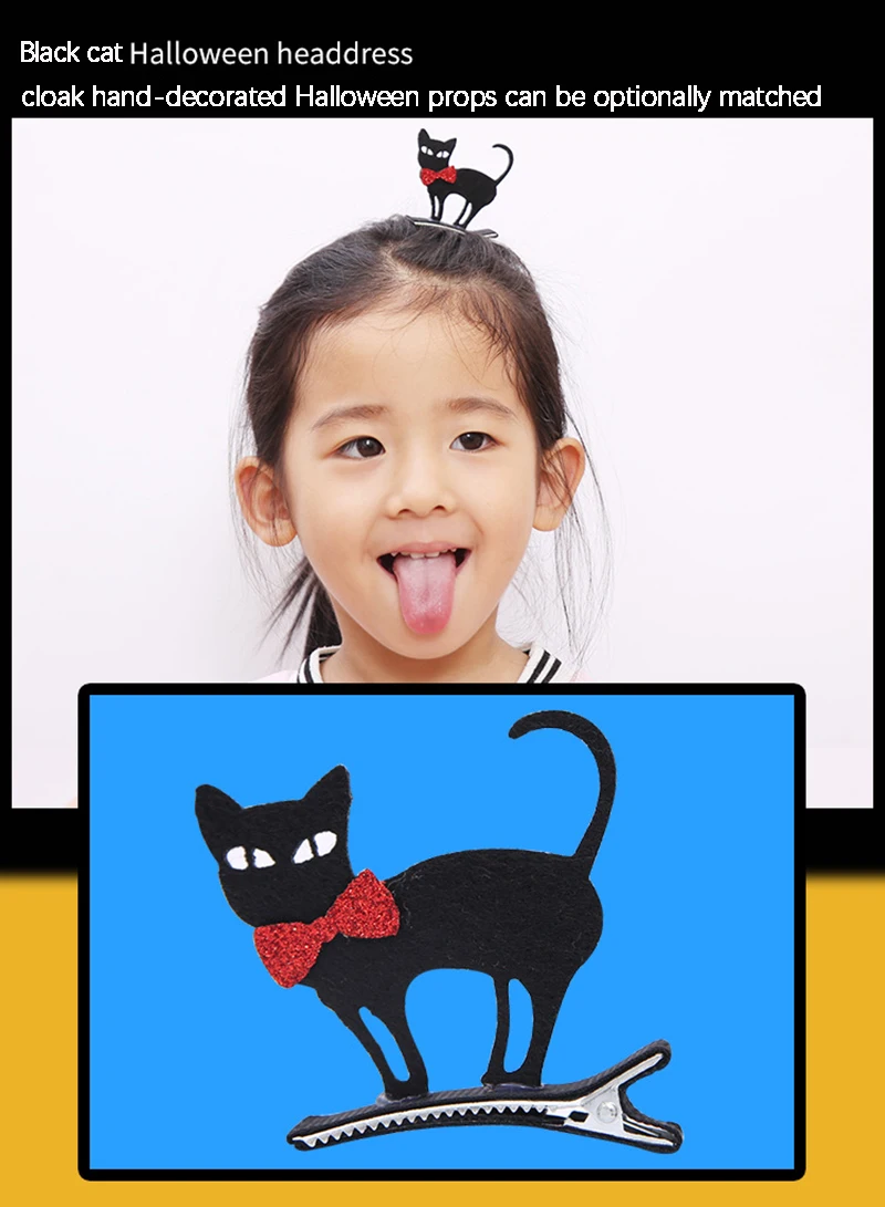 6 шт. летучая мышь тыква шляпа Головной убор чертика заколки для волос стерео
