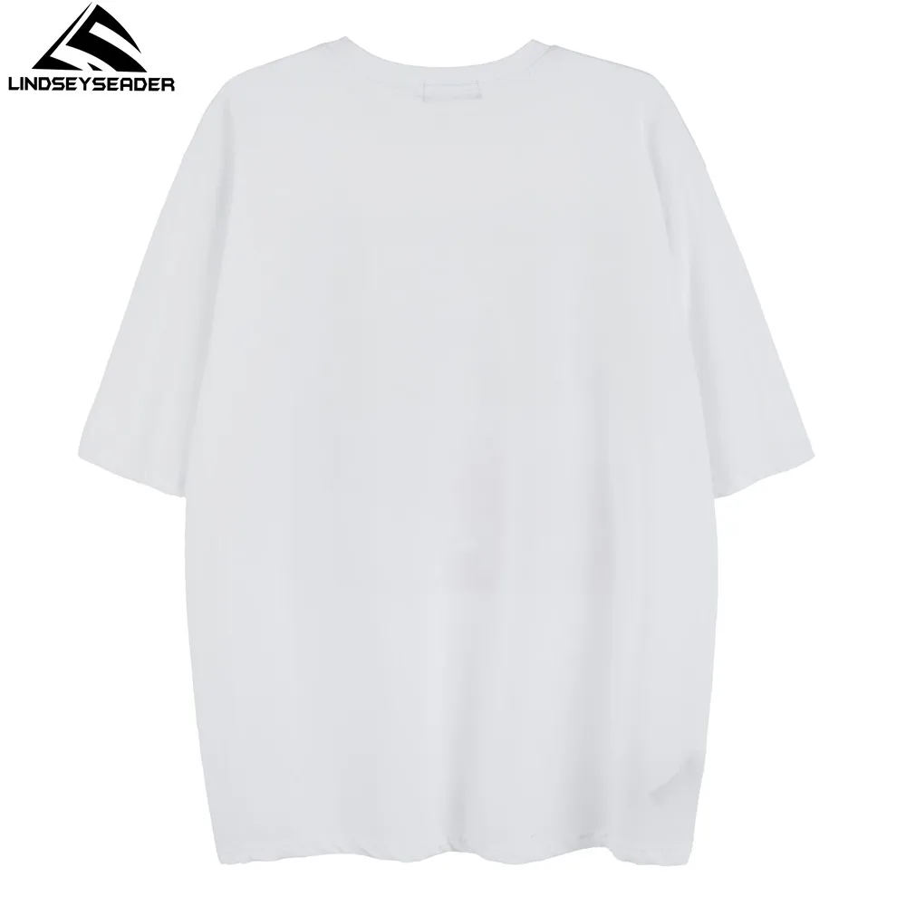 

LINDSEY SEADER Men's T-shirt Hip Hop Oversized Print 2021 Casual Harajuku Streetwear Summer Short Sleeve cotton Tops Tee Tshirt