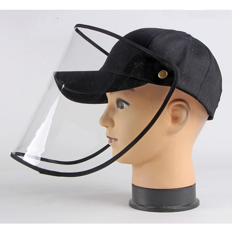 

Transparent Outdoor Removable Washable Face mask protective facial hat plastic anti-fog saliva for men woman 2020