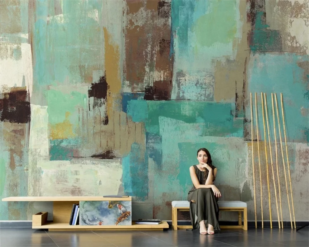 

Beibehang пользовательская Скандинавская ручная роспись граффити абстрактная масляная живопись облако для гостиной ТВ фоновые обои бумажные о...