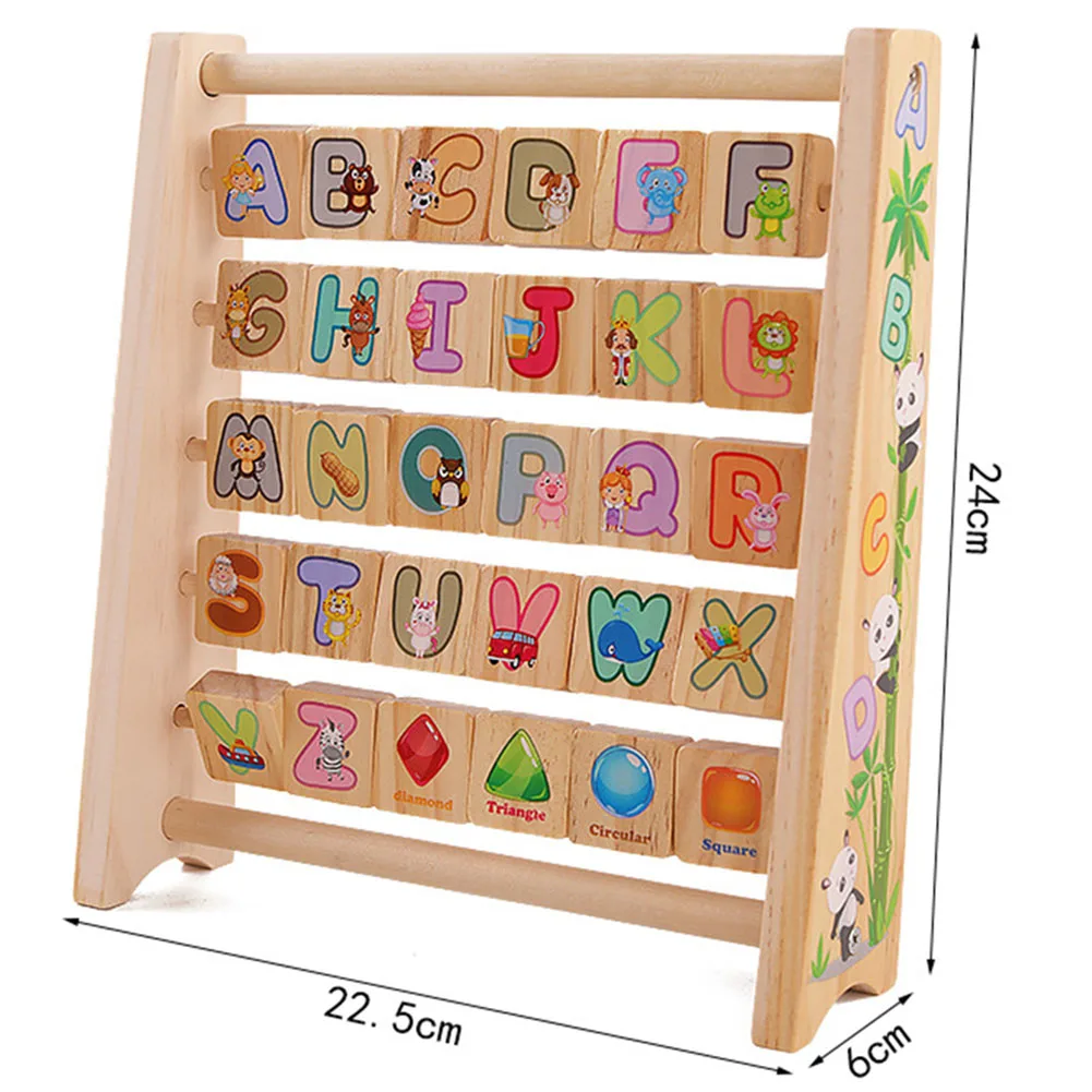 Wooden Letter Flipboard Learning Frame Exercise Practical Ability Color Cognition Wisdom Develop Educational Toy Kids Gift | Игрушки и