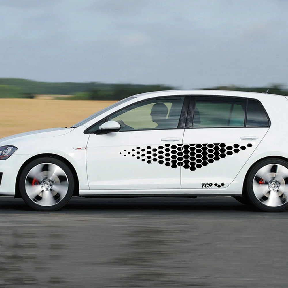 2 шт. автомобильные наклейки на дверь и боковую юбку для Volkswagen VW Golf 4 5 6 7 MK4 MK5 MK3 MK2 MK7|