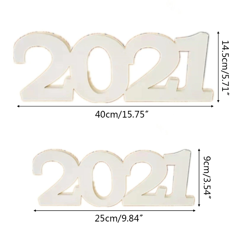 

50LE 2021 Sign Wooden Numbers for Graduation Wedding Birthday New Year Party Decor