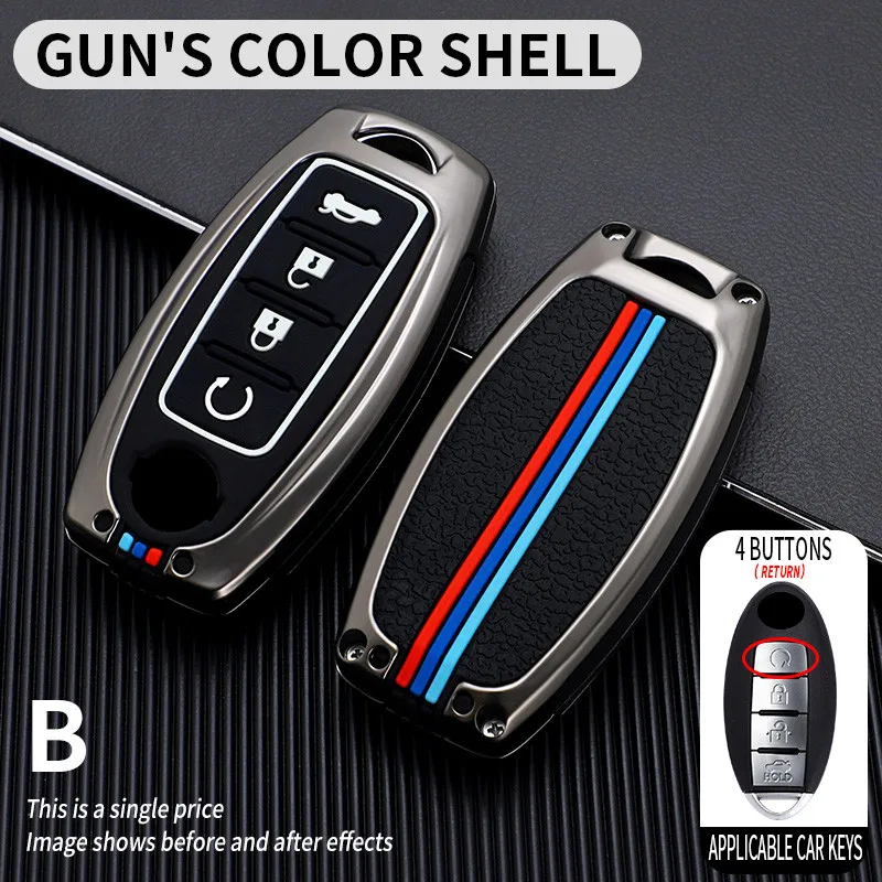 5 Button Car Key Case For Nissan Rouge Maxima Altima Sentra Murano Qashqai Cover Keyless Remote Fob Shell Skin Holder Keychain |