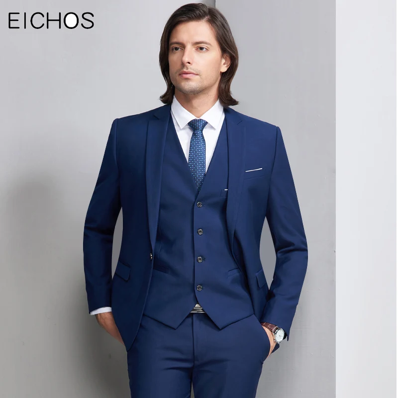 Мужской костюм из 3 предметов известный бренд деловой Свадебный жениха лучший