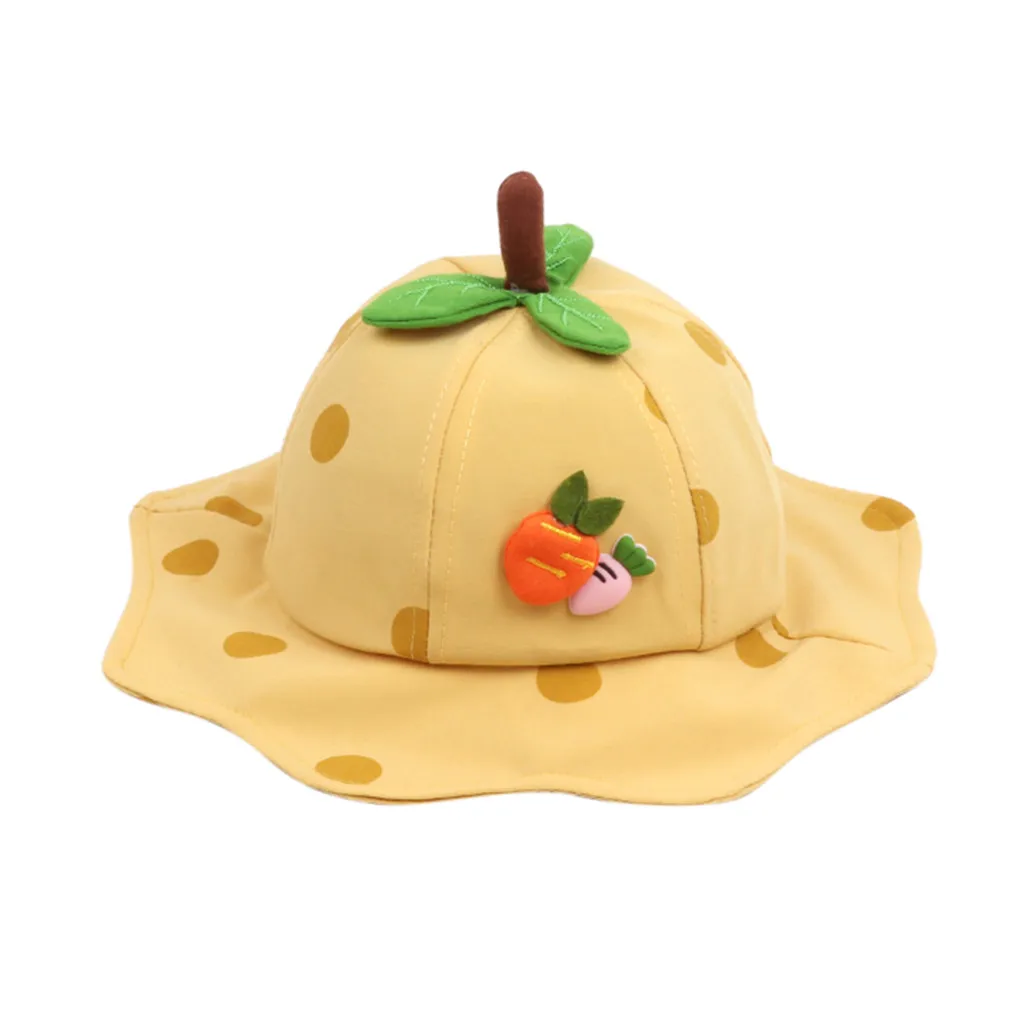 

Cute Baby Girls Bucket Hats Soft Cotton Sunhat Eaves Protection Cap Summer Fashion Kids Girls Beach Sun Caps