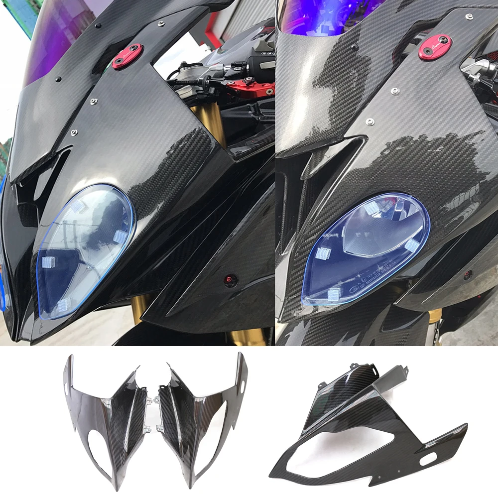 

3K Twill Real Carbon Fiber Front Fairing Cover Shell For BMW S1000RR S 1000 RR 2015 2016 2017 2018 Moto Appearance Protect Parts
