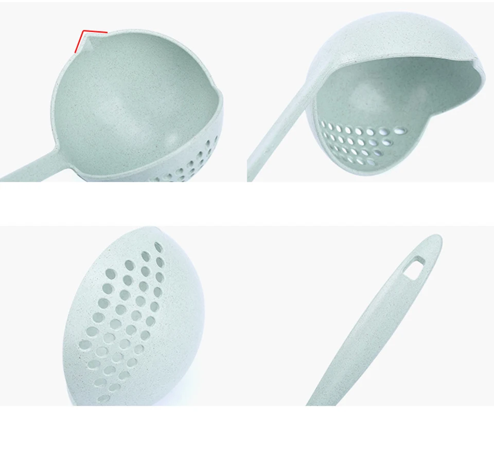 Ложка для супа из пшеничной соломы 2 в 1|Ложки| |