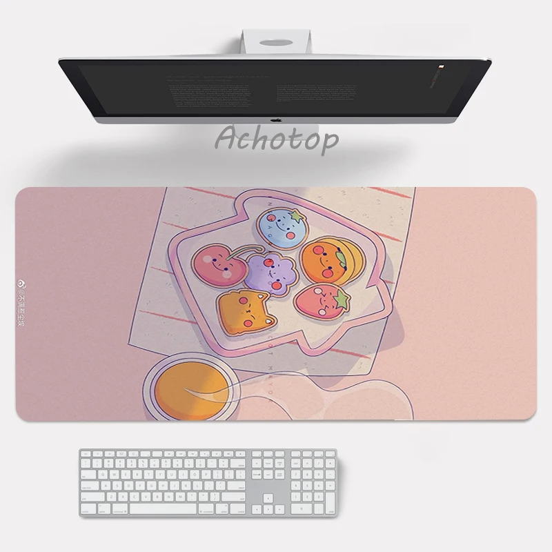 large anime pink mousepad gamer cute kawaii gaming mouse pad xxl rubber otaku locking edge big fashion laptop notebook desk mat free global shipping