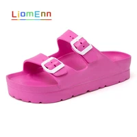 summer platform sandals women flip flops beach home slippers flat pink red black white slides 2021 eva light casual shoes female