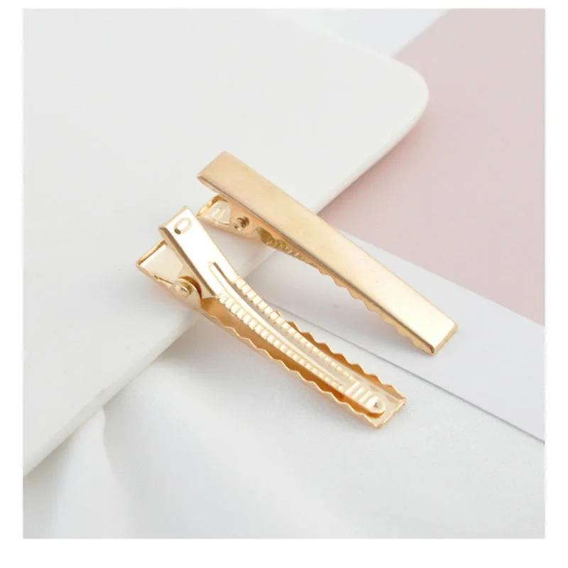 1 шт. золотой металлической Аллигатор Заколки для волос заколки DIY заколка 4 5 см/6