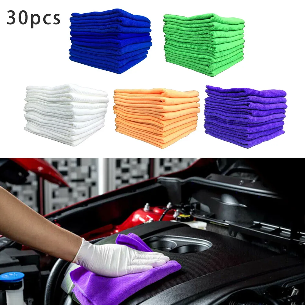 

Cloth Towels Detailing Dusting Kitchen Microfiber Polishing Rag 30 Pieces