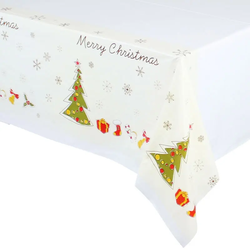 

Christmas Disposable Tablecloth Rectangular Cartoon Table Top Decoration Waterproof And Oil Proof Pe Table Cover New 2021