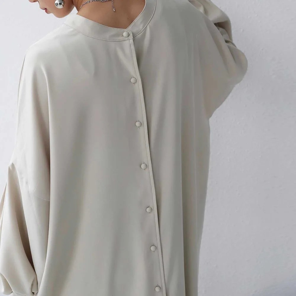 

Women Dress 2021 Hot Long Sleeve Solid Color Female Women Dress Lantern Sleeve Button Dress Elegant Female Women Women Dress