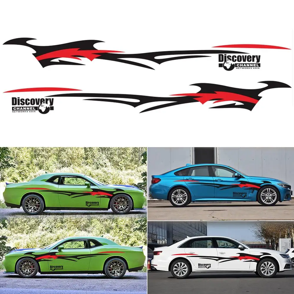 2pcs/set Decal New Vinyl Generic Two Stickers Graphics Auto Totem Car Body Sides Flame | Автомобили и мотоциклы