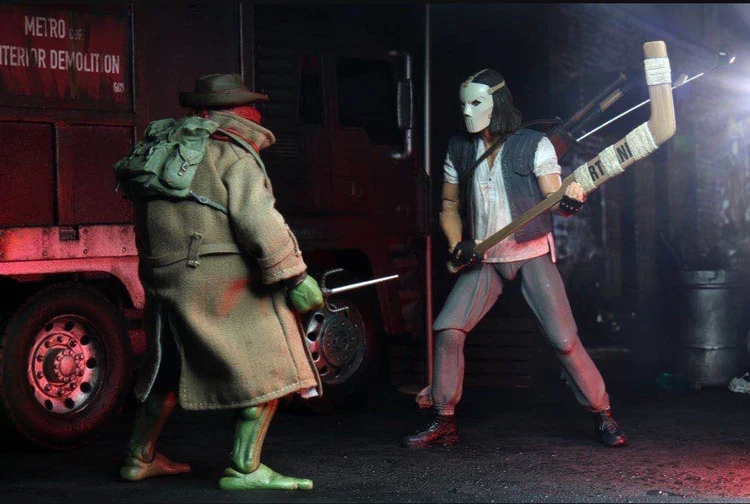 NECA 2 шт. классические подвижные фигурки черепашек Рафаэль против Кейси Джонса |