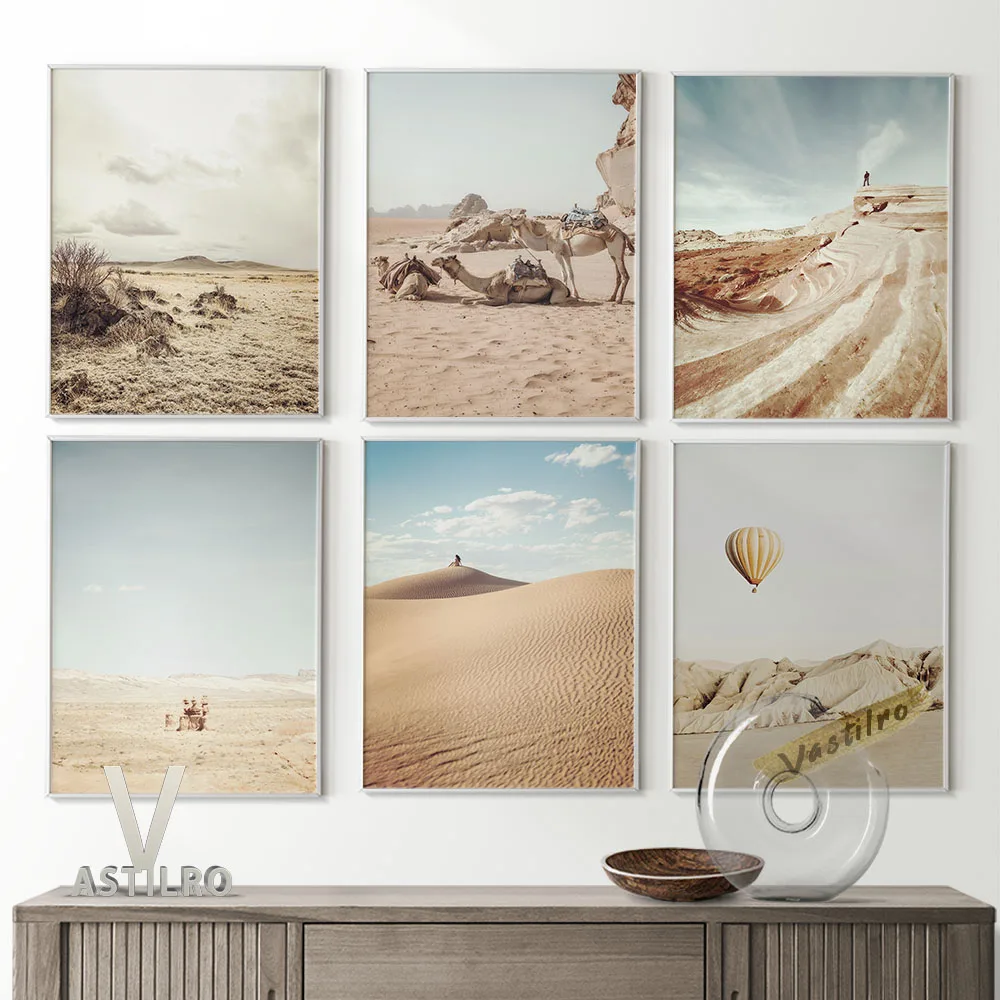 

Nature Photography Collection Exhibition Poster Desert Waste Land Scenery Canvas Painting Landscape Art Prints Modern Home Decor