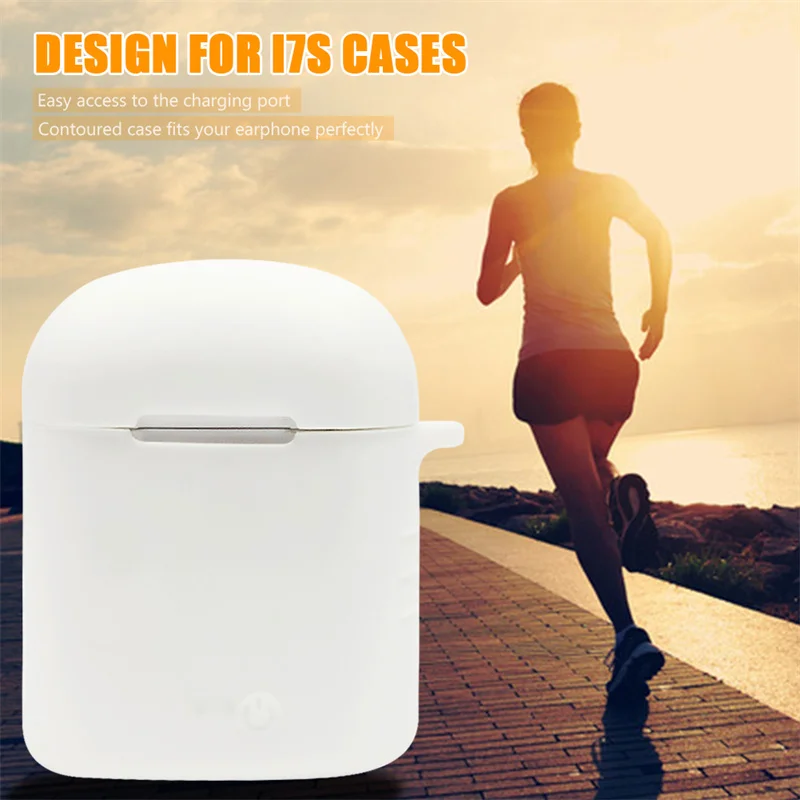 IWO PRO 1/2 шт. силиконовый I7S TWS чехол беспроводные Bluetooth наушники бампер s ТПУ