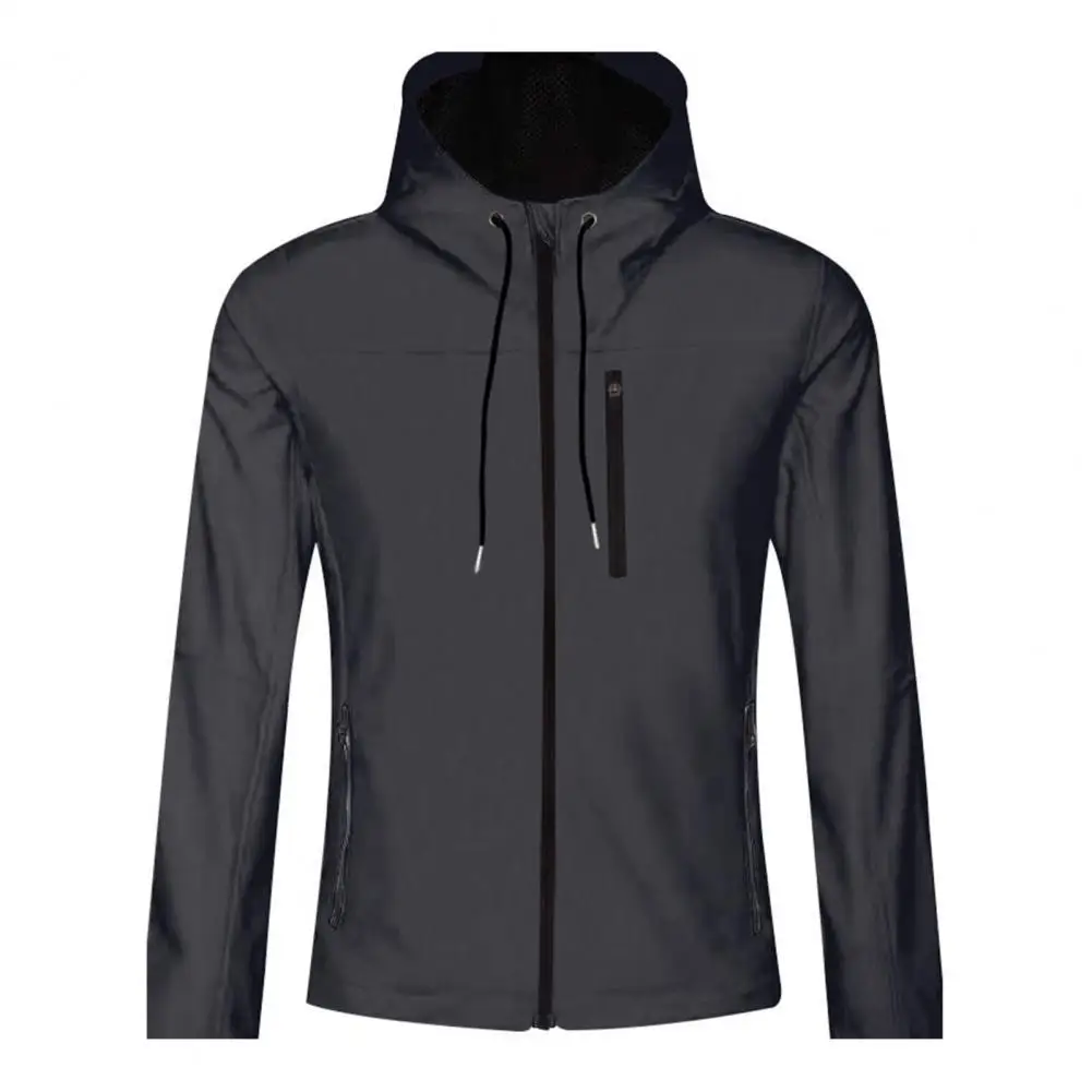 

Men Coat Long Sleeve Windproof Waterproof Padded Stylish Coats Male Solid Color Stand Collar Cardigan Jacket Autumn Winter Work