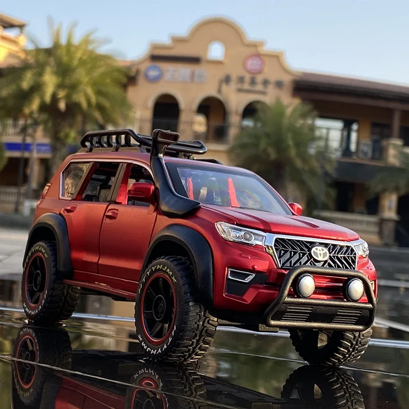 1:24 Toyota Prado SUV модель автомобиля из сплава литая металлическая игрушка