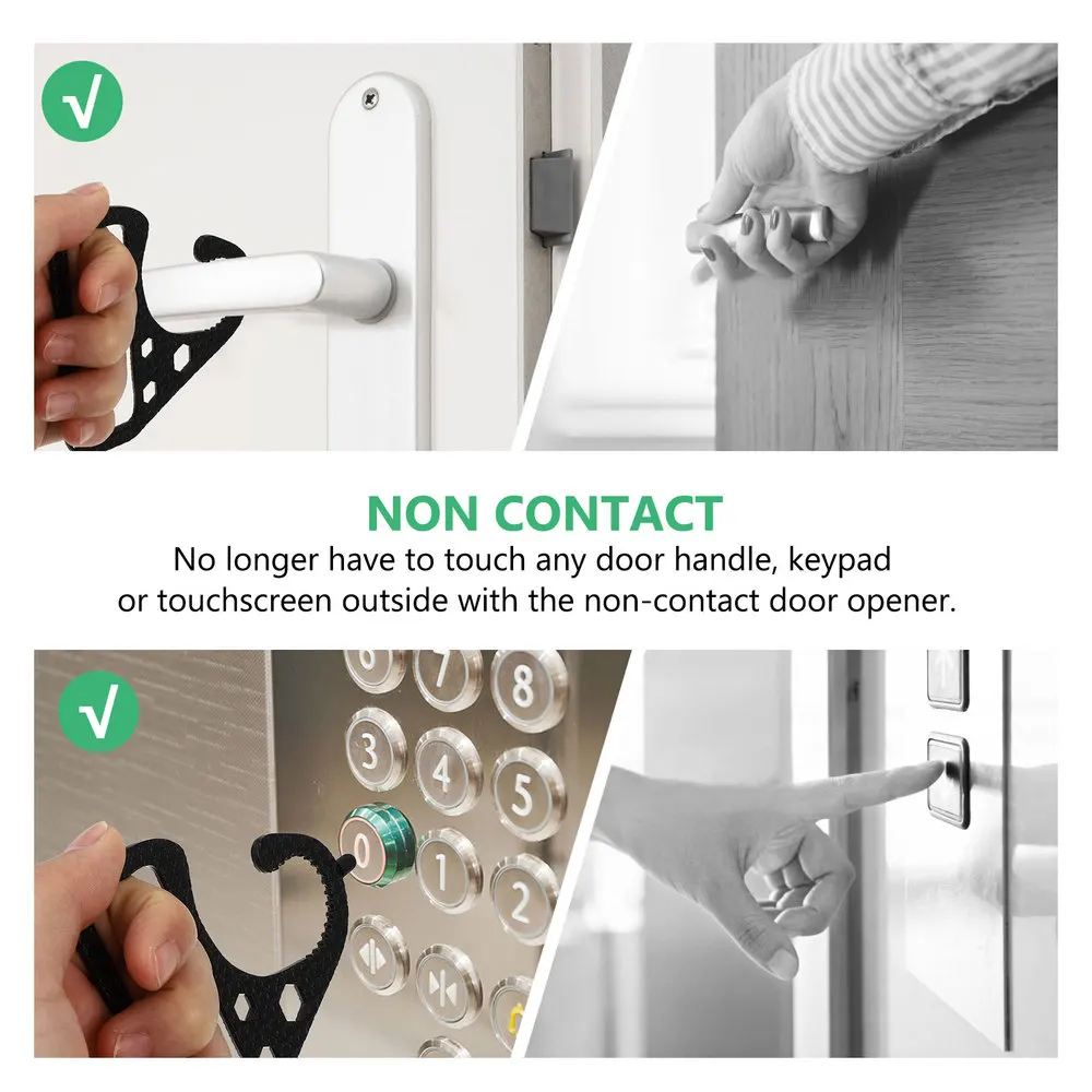 

4pcs Touch Door Openers Multi-functional Touchless Bus Handrail Ring