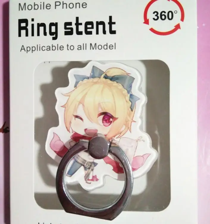 

1Pc lovely Universal Anime Life in a different world from zero Phone Holder Phone Stand 360 Degree Acrylic Ring Stent Figure Toy