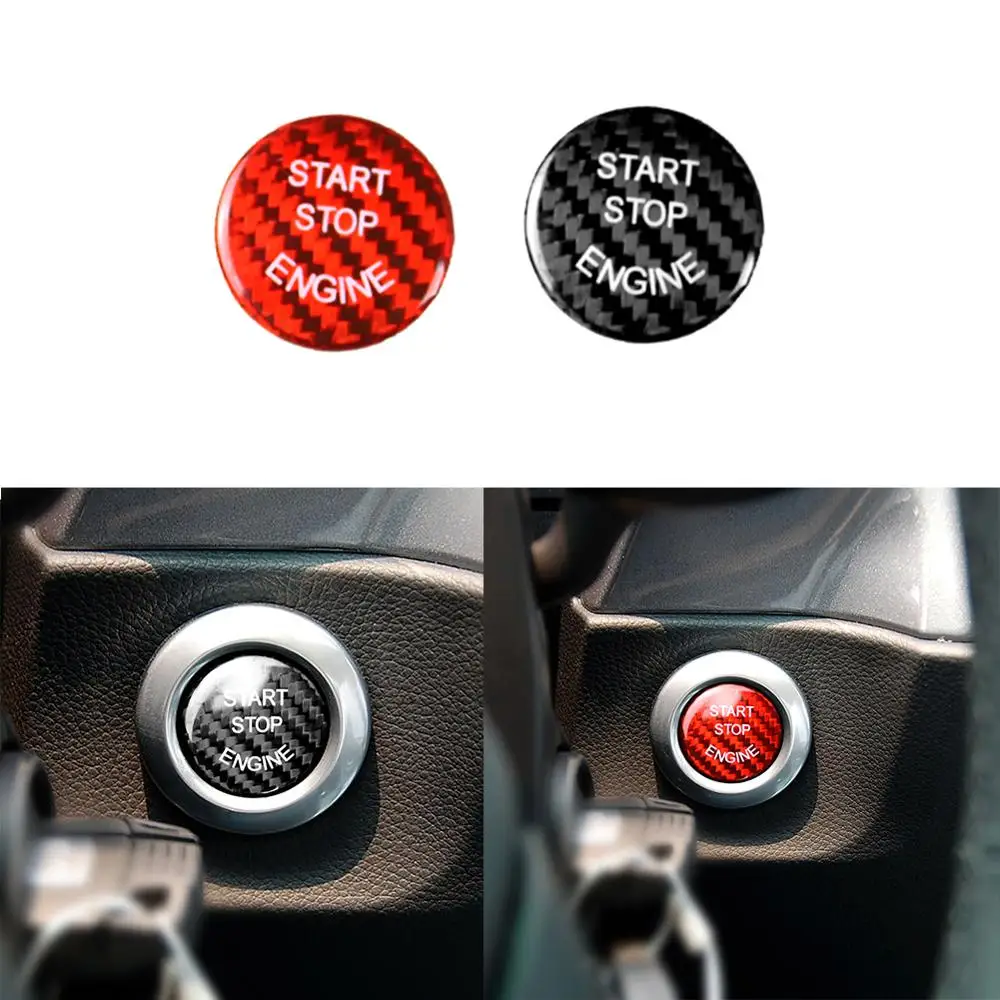 

Carbon Fiber Car Engine Start Stop Switch Button Replace Cover for BMW X1 X3 X5 Series E90 E92 E60 E93 E84 E91 E46 Z4 E70 CSV