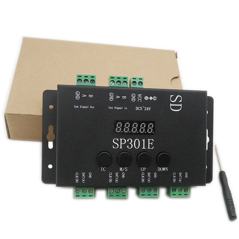 Новый программируемый светодиодный контроллер синхронного сигнала SP301E для WS2811