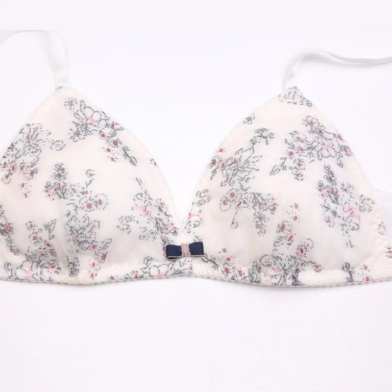 

Women Sexy Bra Seamless Breathable Bralette Wireless Gather Push Up Beauty Back Hollow Yarn Underwear Lingerie