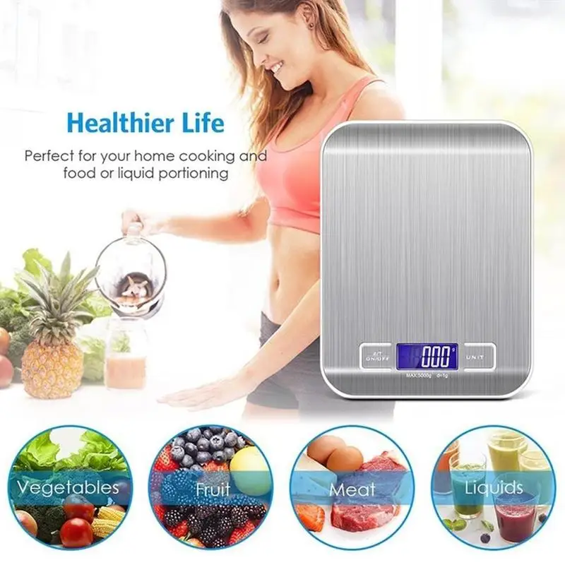 Точные миниатюрные бытовые весы тонкие стальные зерна цифровые кухонные для