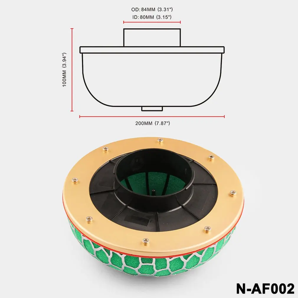 

Universal Air Filter 80mm/100mm Mushroom Head Universal Racing Car AIR Filter Flow Air Intake System Reloaded Cleaner