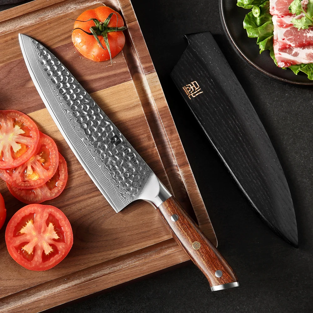 

XINZUO 8.2"Inches Chef Knife VG10 Janpanse Damacus Steel Pattern High Carbon Meat Slicer Blade Razor Sharp Kitchen Knives