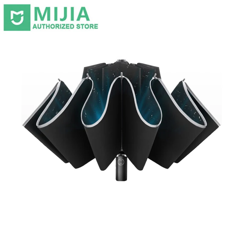 Складной зонт Xiaomi Zuodu отражающий автоматический со светодиодной подсветкой