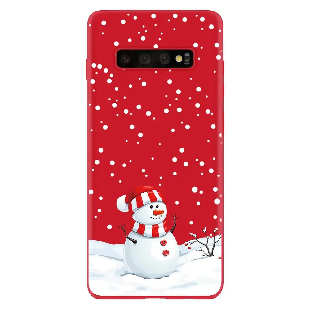 sdxrsg Рождество год мультяшный чехол для samsung Galaxy S10 S9 S8 S6 S7 Edge Plus S10e J5 J7 J4 J6 плюс задний Чехол из мягкого ТПУ - Цвет: sdxrsg