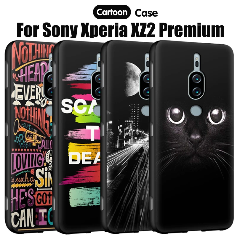 Чехол для телефона EiiMoo Sony Xperia XZ1 Compact черный матовый силиконовый чехол с милым