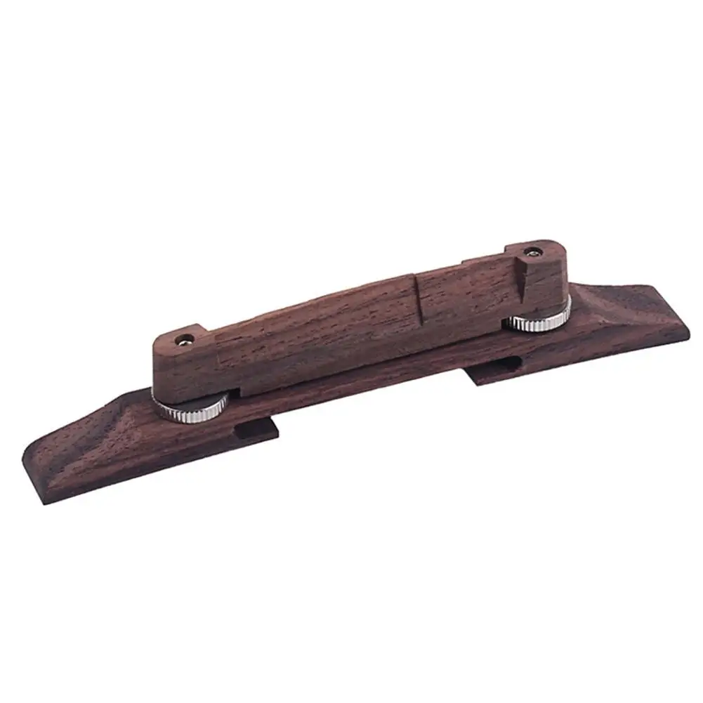 

Adjustment Wheels Wooden Bridge for Jazz Guitar Stringed Instruments Accessories