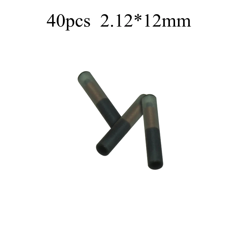 

40pcs 134.2khz FDX-B 2.12*12mm Dog Microchip Implant Micro Pet Chips RFID Glass Tube Transponder Tag For Animal Identification