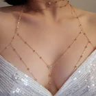 Металлическая Женская цепочка для тела в сексуальном стиле, ажурное бикини, Женская цепочка для груди, цепочка для тела, украшение, ювелирное изделие