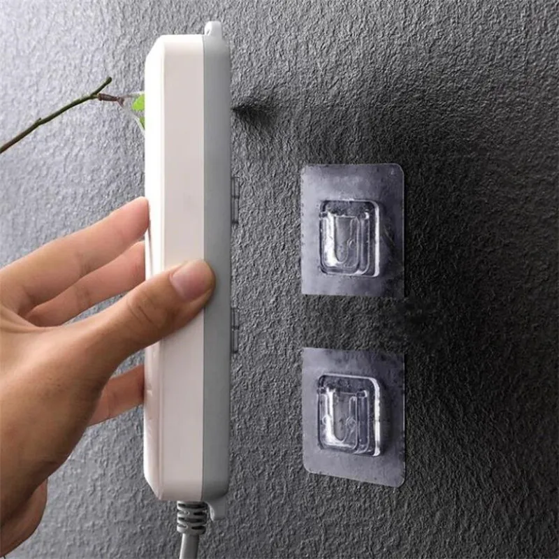 

20pcs Double Sided Adhesive Wall Hooks Hanger Transparent Suction Cup Sucker Hooks for Kitchen Bathroom Accessories