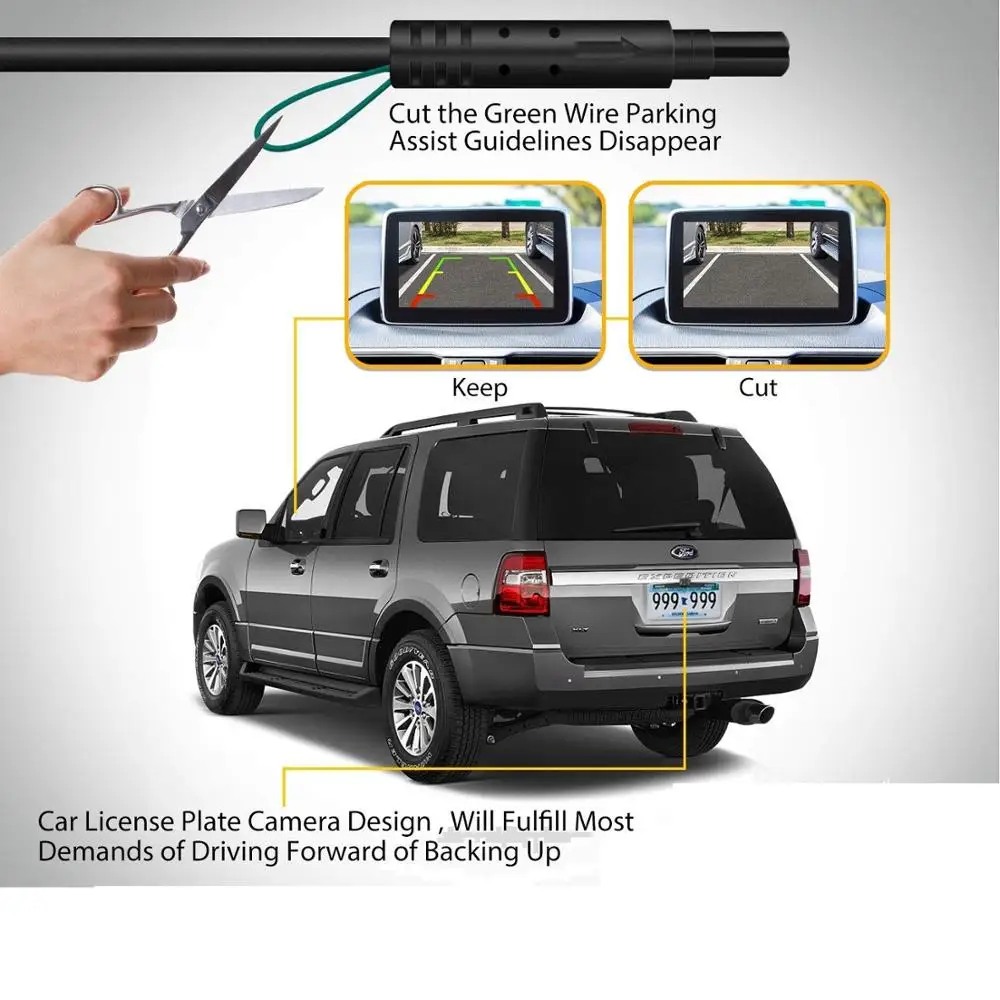 Задняя камера заднего вида запасная для номерного знака ночного видения Nissan Teana