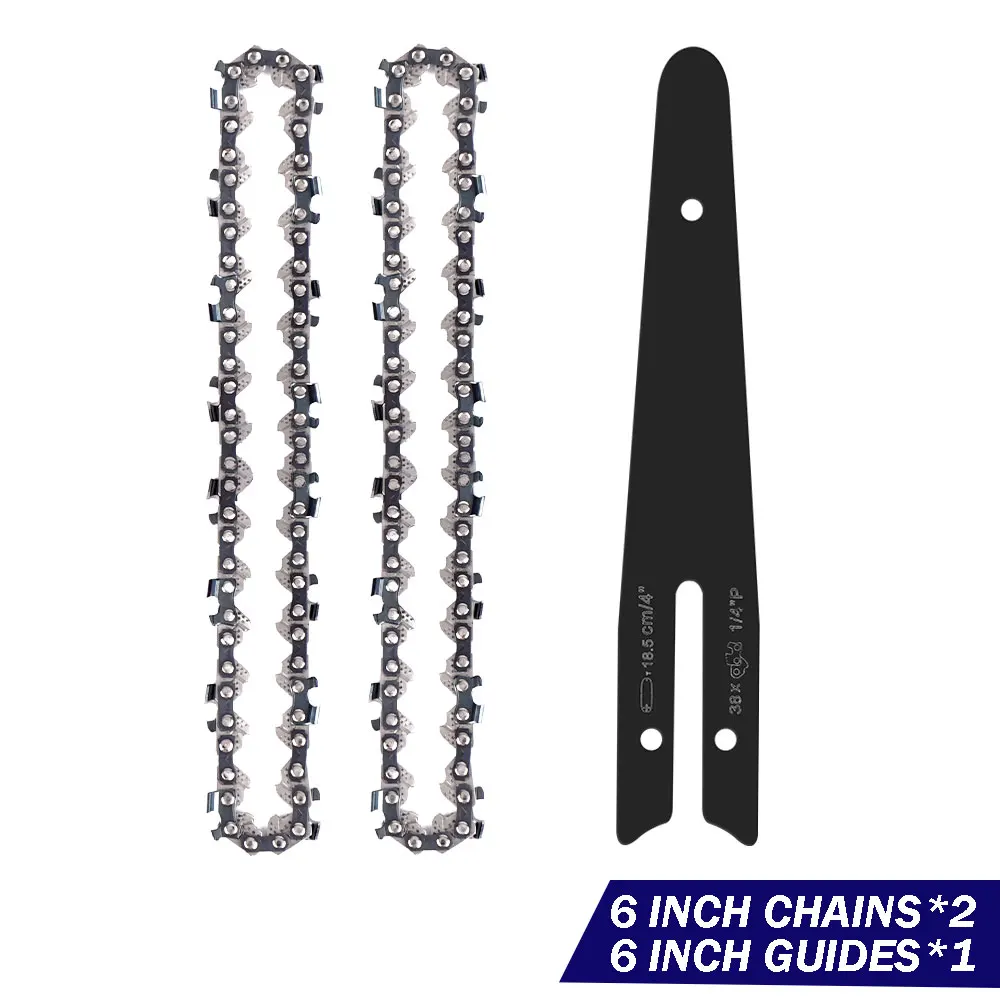 

Chain Guide 4 /6 Inch Mini Electric Chainsaw Chains and Guides Electric Saw Accessory Replacement Chain for Electric Saw Tools