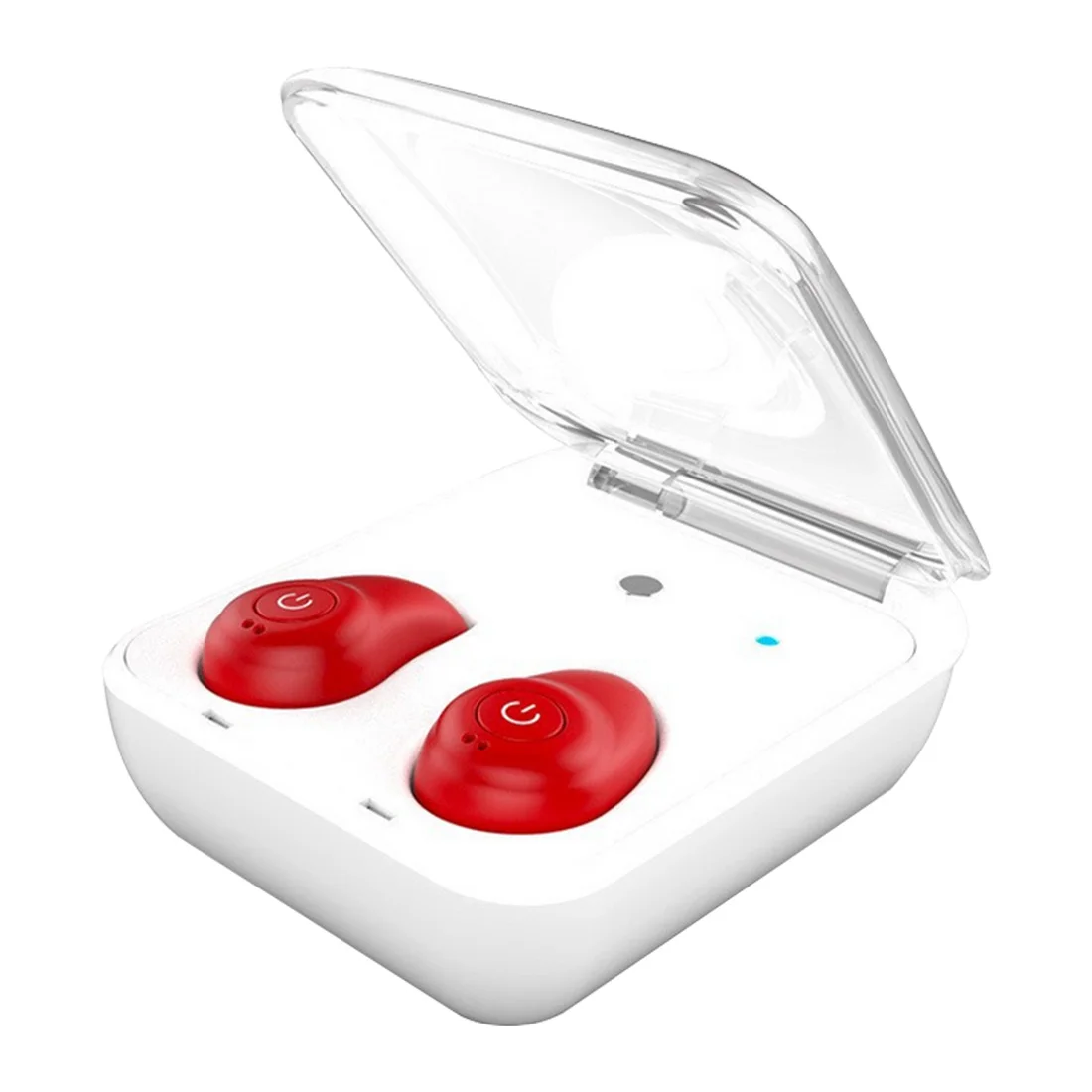 red Беспроводные наушники Bluetooth 5,0, наушники, настоящая Водонепроницаемая стереогарнитура, 2000 мА/ч, внешний аккумулятор, Зарядка телефона для iPhone, sony, htc - Цвет: red