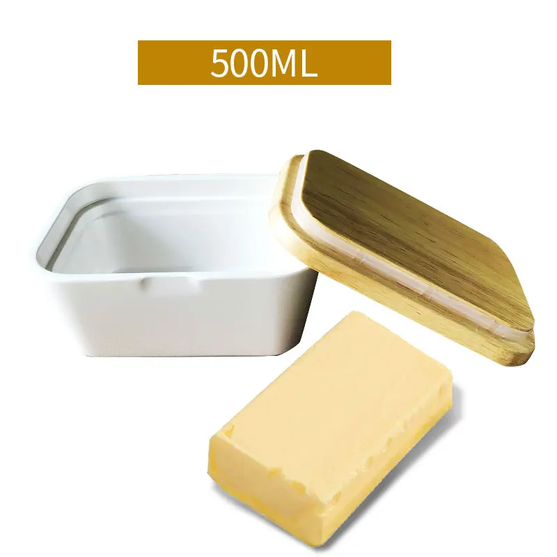 500 мл многофункциональная эмалированная Сливочная посуда фарфоровый контейнер